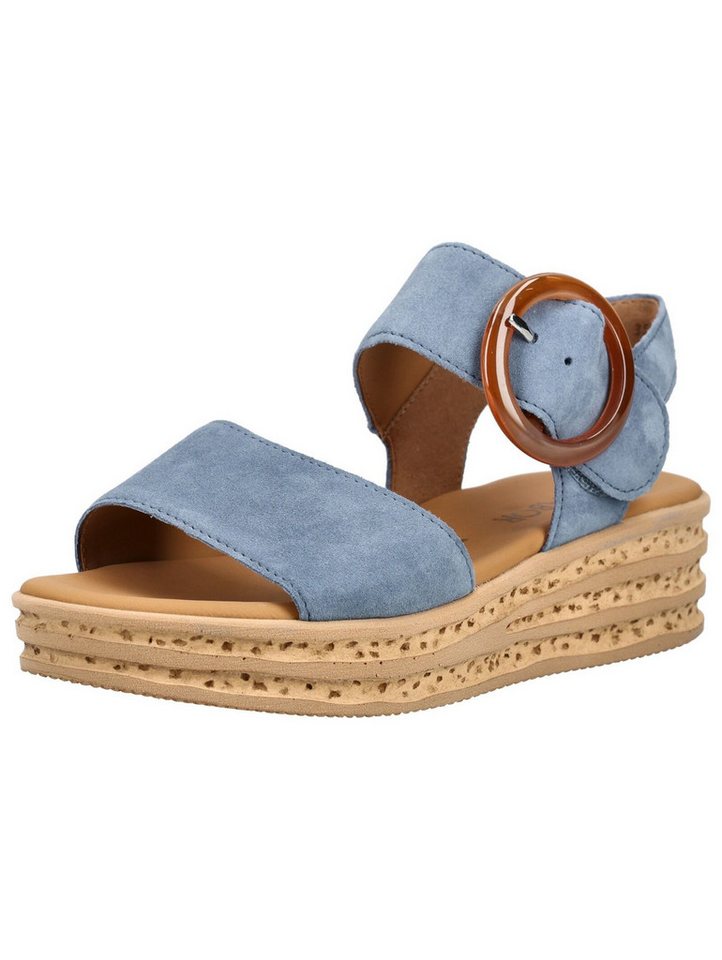 Gabor Sandalen Leder Keilsandalette (Denim)