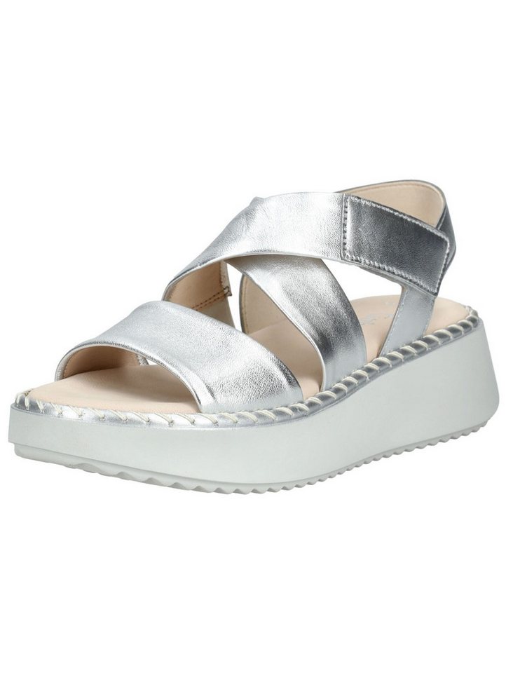 Gabor Sandalen Leder Keilsandalette (silber)