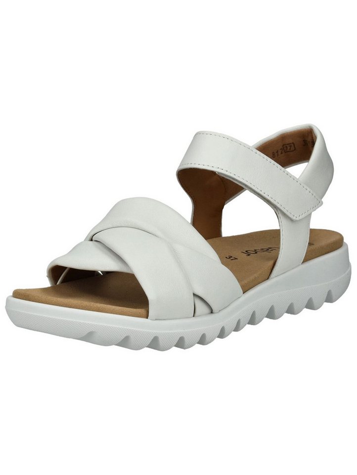 Gabor Sandalen Nappaleder Keilsandalette (weiß)