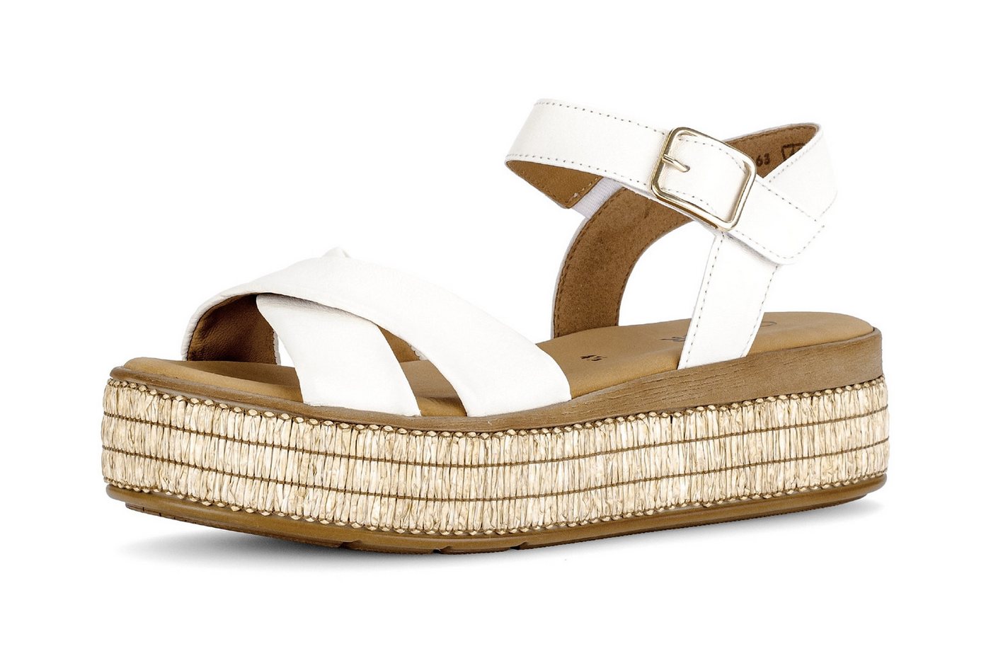Gabor Sandalette, Plateau, Sommerschuh, mit hochem Tragekomfort (weiß)