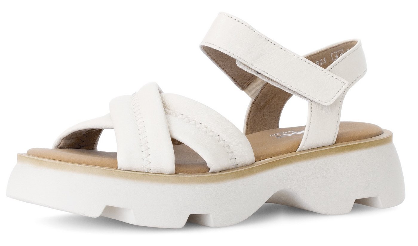 Gabor Sandalette, Plateau, Sommerschuh, Riemensandale mit Kreuzbandage, G-Weite