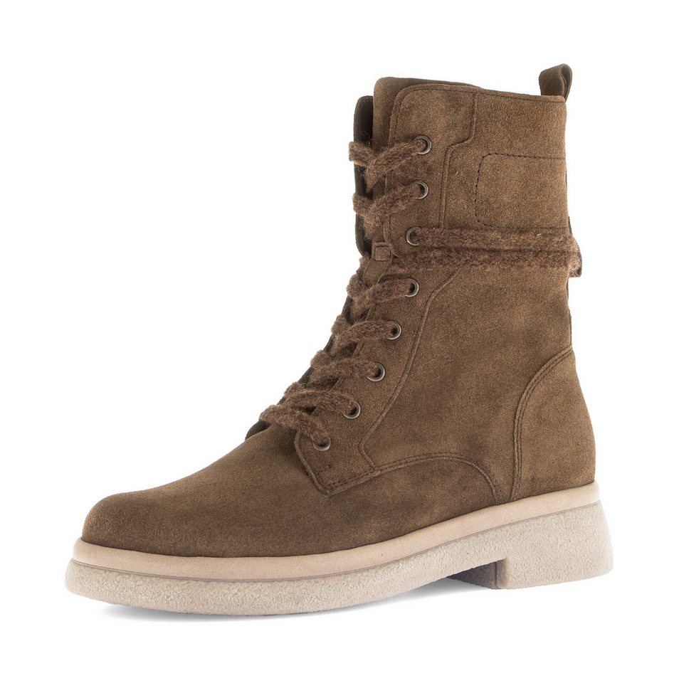 Gabor Schnürboots, Blockabsatz, Schnürstiefelette mit Innenreißverschluss, G-Weite