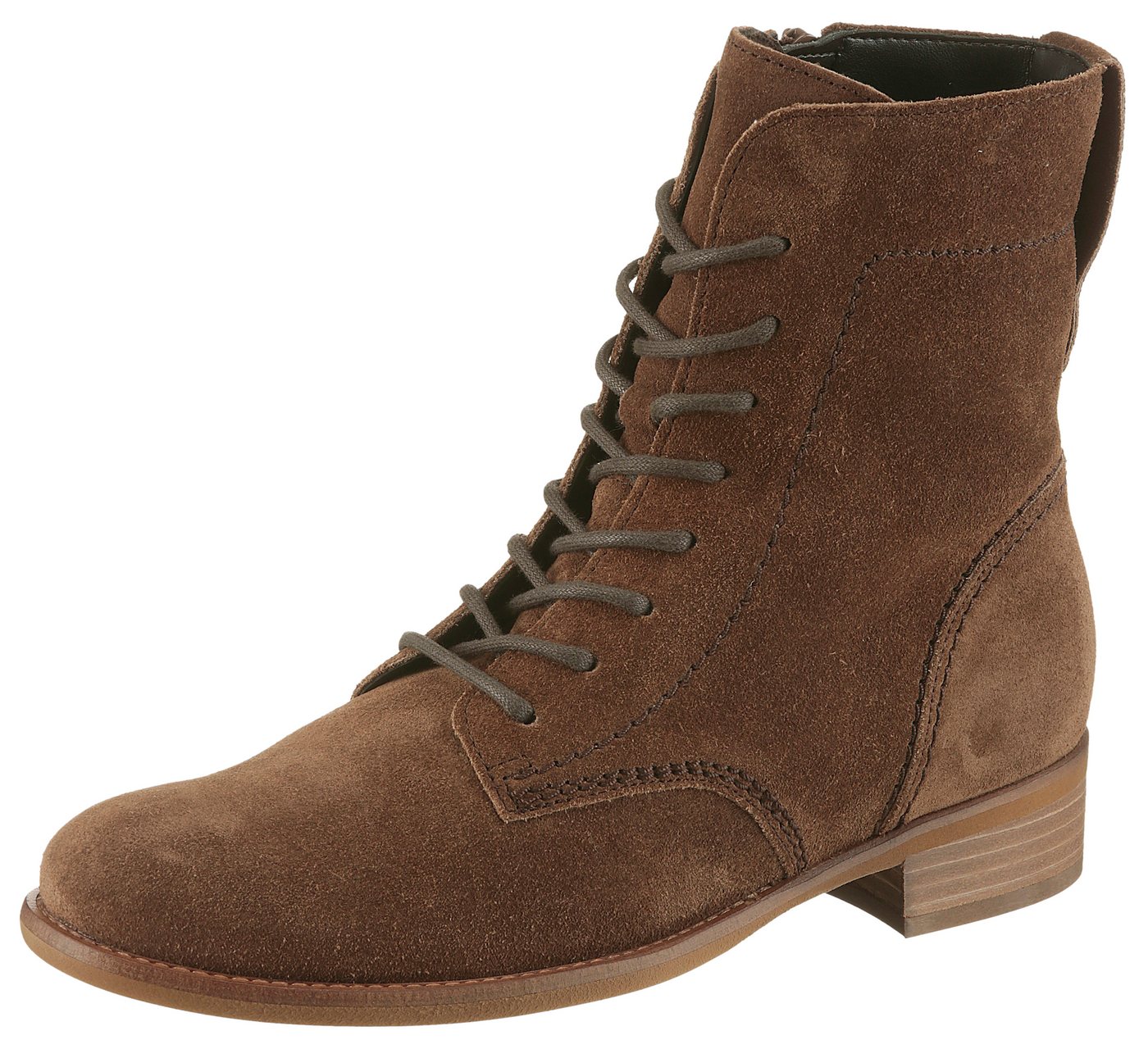 Gabor Schnürstiefelette, Blockabsatz, Schnürboots, Herbtboots mit herausnehmbarer Fußbett