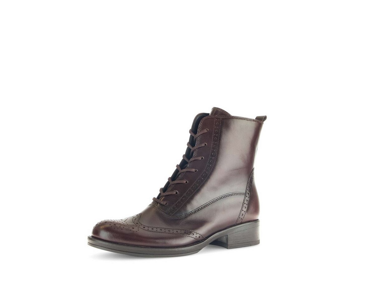 Gabor Schnürstiefelette Glattleder Schnürstiefelette (braun)