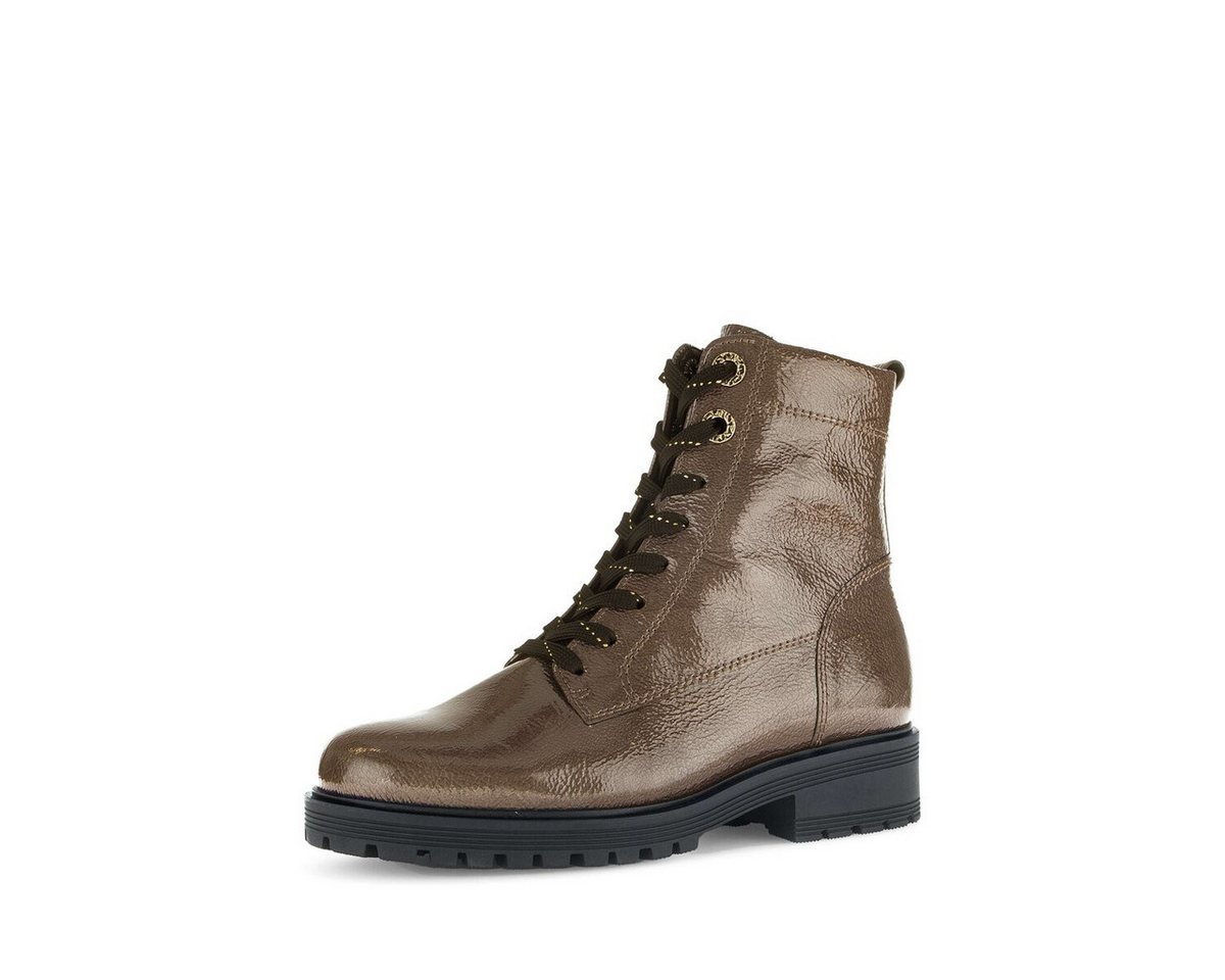 Gabor Schnürstiefelette Lackleder Schnürstiefelette (braun)