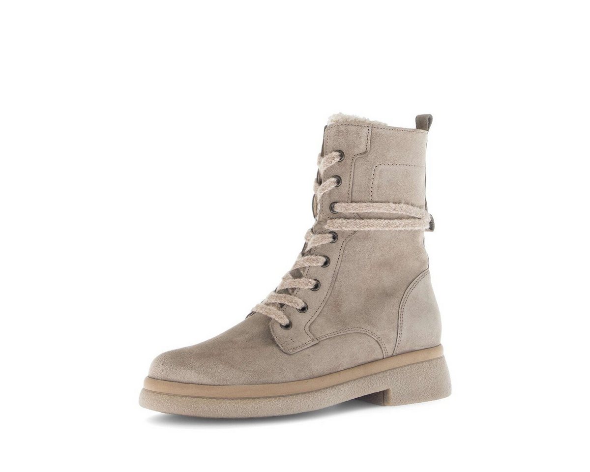 Gabor Schnürstiefelette Materialmix Leder/Lederimitat Schnürstiefelette (beige)