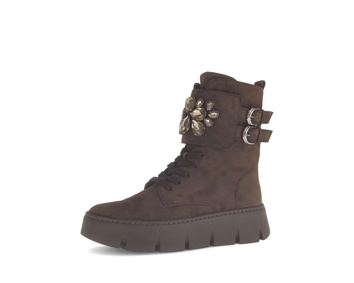 Gabor Schnürstiefelette Rauleder Schnürstiefelette (braun)