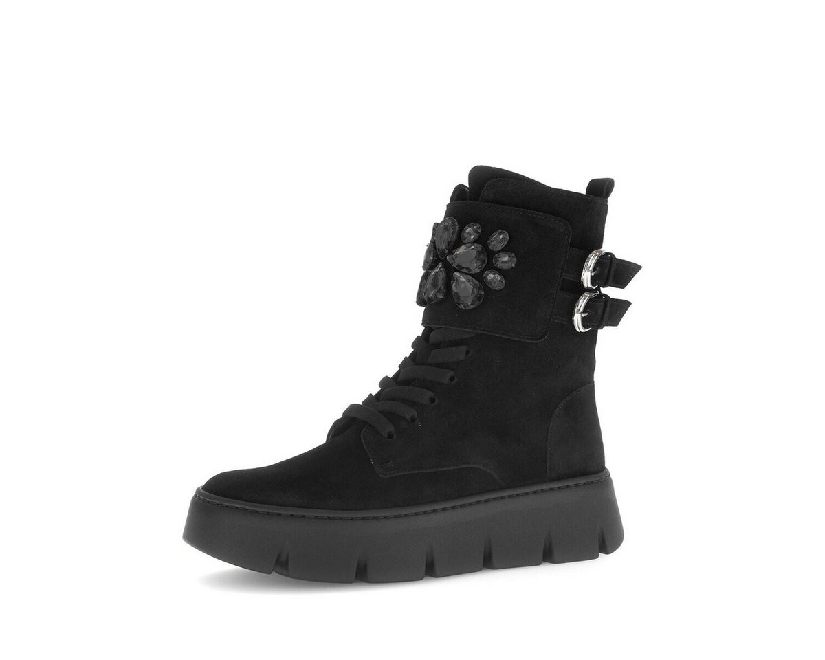 Gabor Schnürstiefelette Rauleder Schnürstiefelette (schwarz)