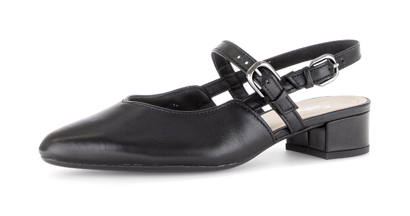 Gabor Slingpumps Blockabsatz, Businessschuh mit zwei verstellbaren Schnallen