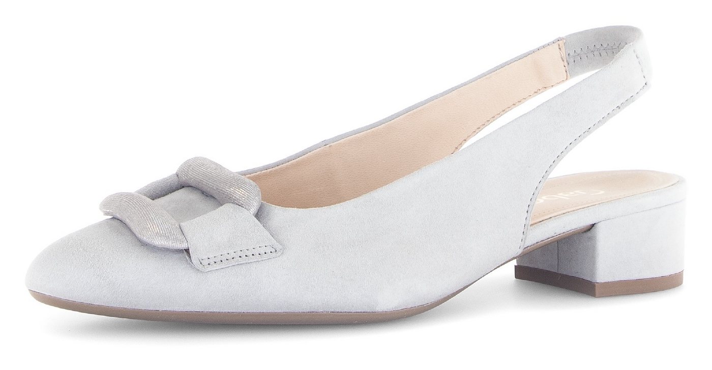Gabor Slingpumps Blockabstz, Festtagsschuh, Hochzeitsschuh mit elastischem Riemchen