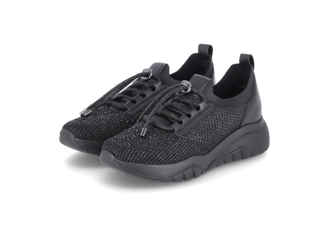 Gabor 63.455.47 Damen Leder & Textil schwarz Schnürschuh