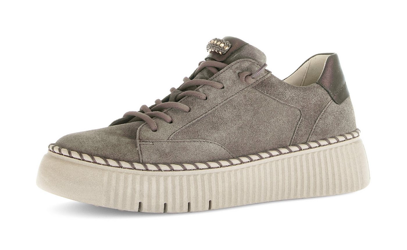 Gabor Slip-On Sneaker, Freizeitschuh, Halbschuh, Slipper mit funkelnden Schmuckelement