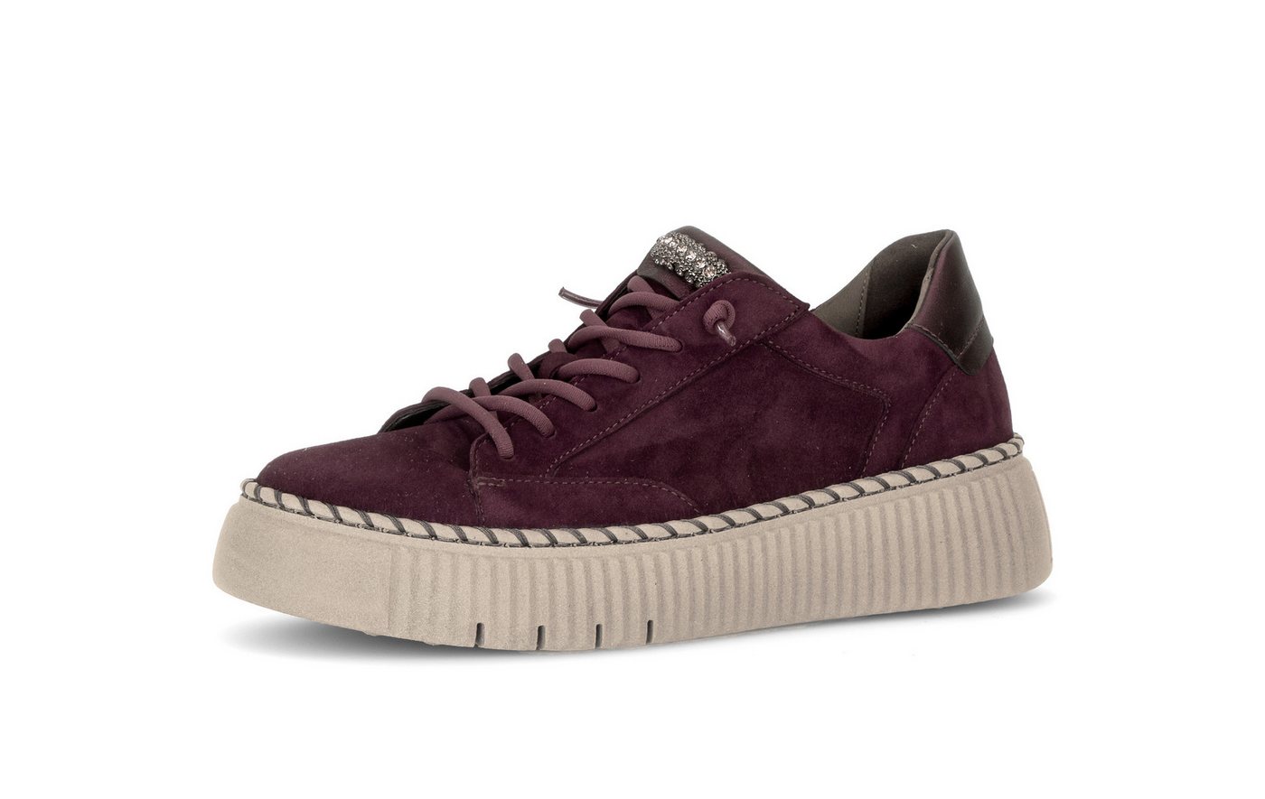 Gabor Slip-On Sneaker Freizeitschuh, Halbschuh, Slipper mit glänzendem Schmuckelement