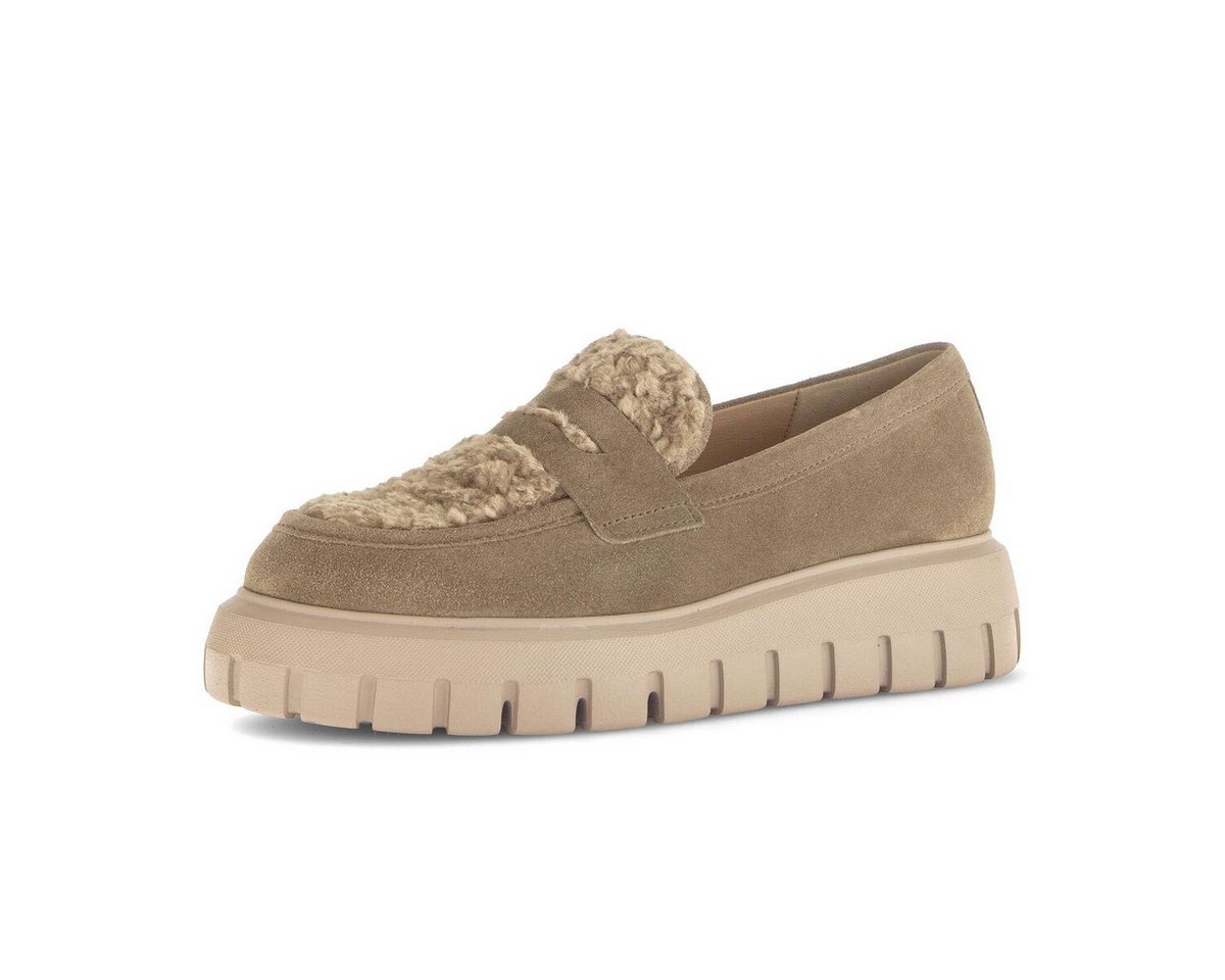 Gabor Slipper Materialmix Leder/Lederimitat Slipper (braun)