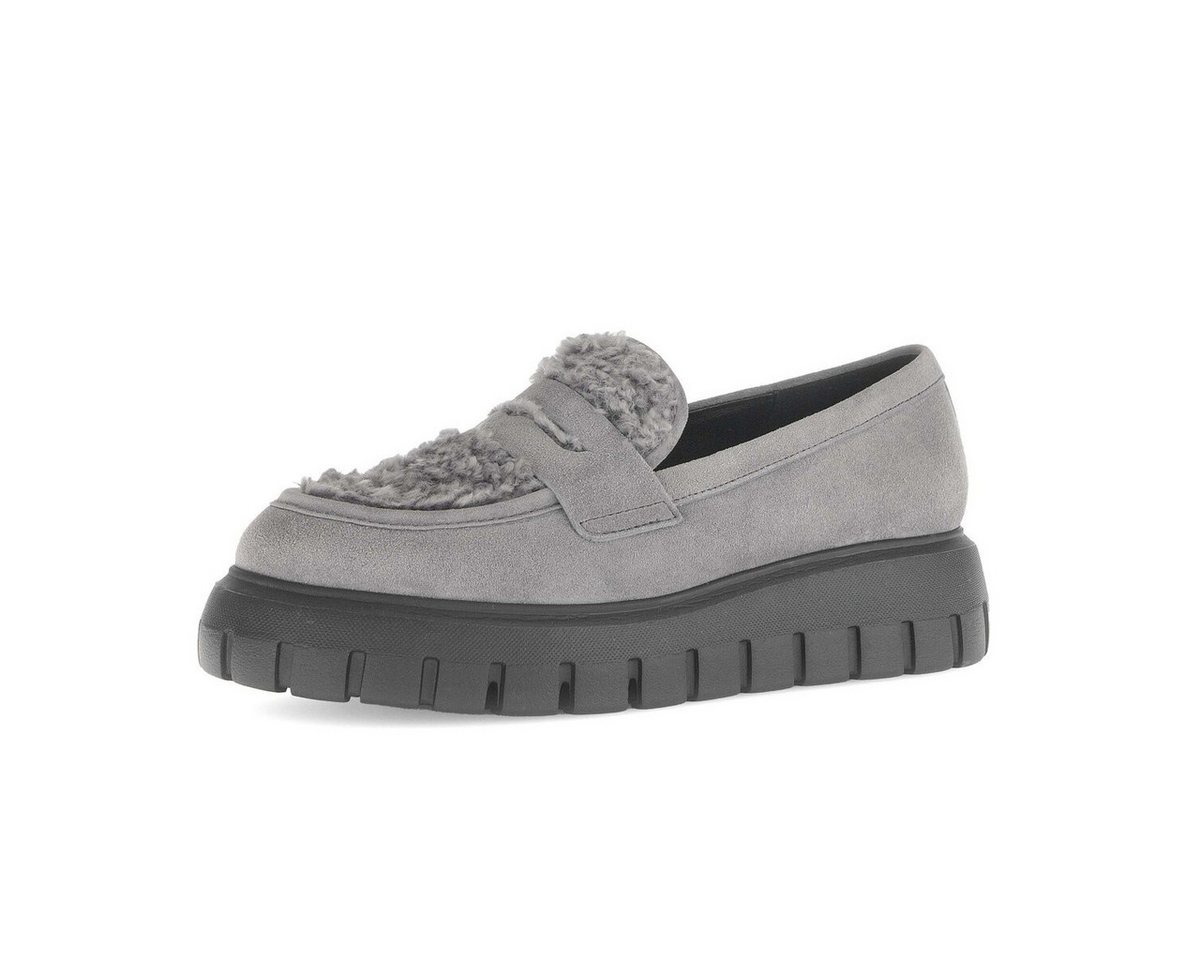Gabor Slipper Materialmix Leder/Lederimitat Slipper (grau)