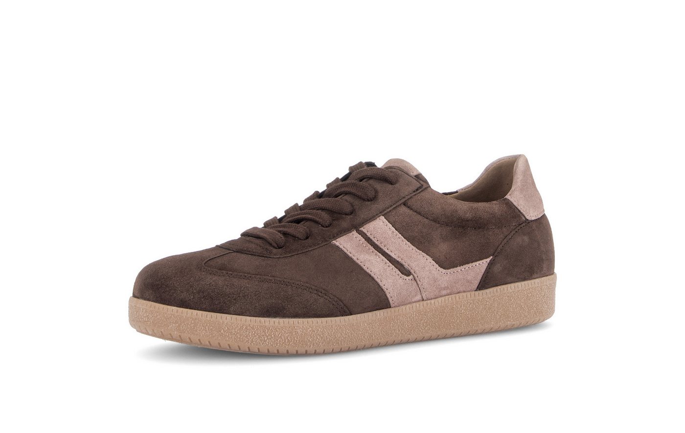 Gabor Sneaker Freizeitschuh, Halbschuh, Schnürer, Kontrastbesatz in Metallic-Optik