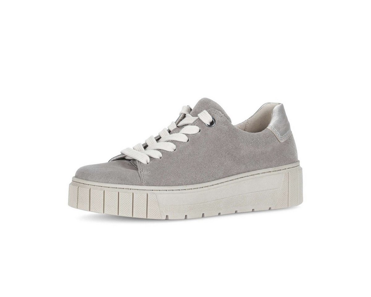 Gabor Sneaker low Materialmix Leder Sneaker (grau)