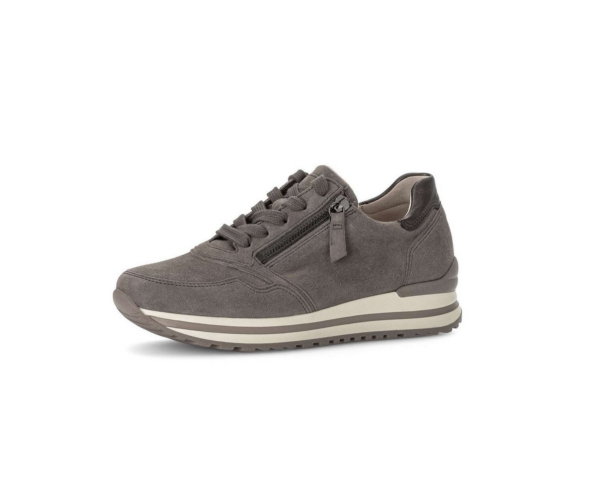 Gabor Sneaker low Materialmix Leder Sneaker (grau)