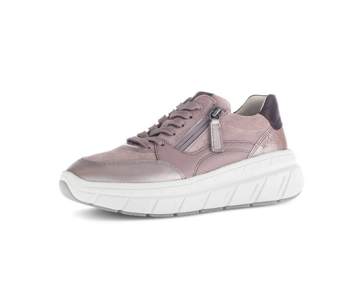 Gabor Sneaker low Materialmix Leder Sneaker (rosa)