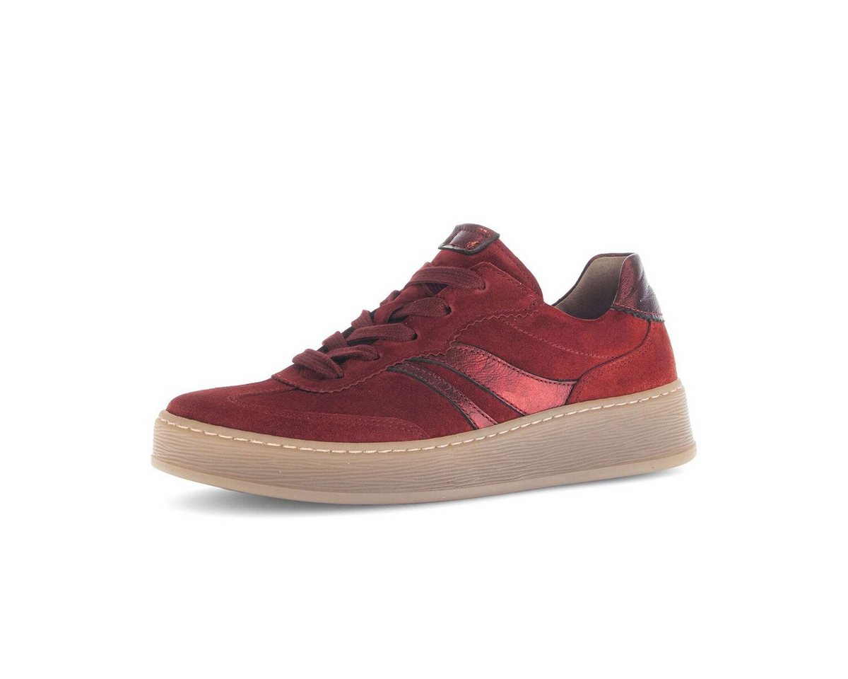 Gabor Sneaker low Materialmix Leder Sneaker (rot)