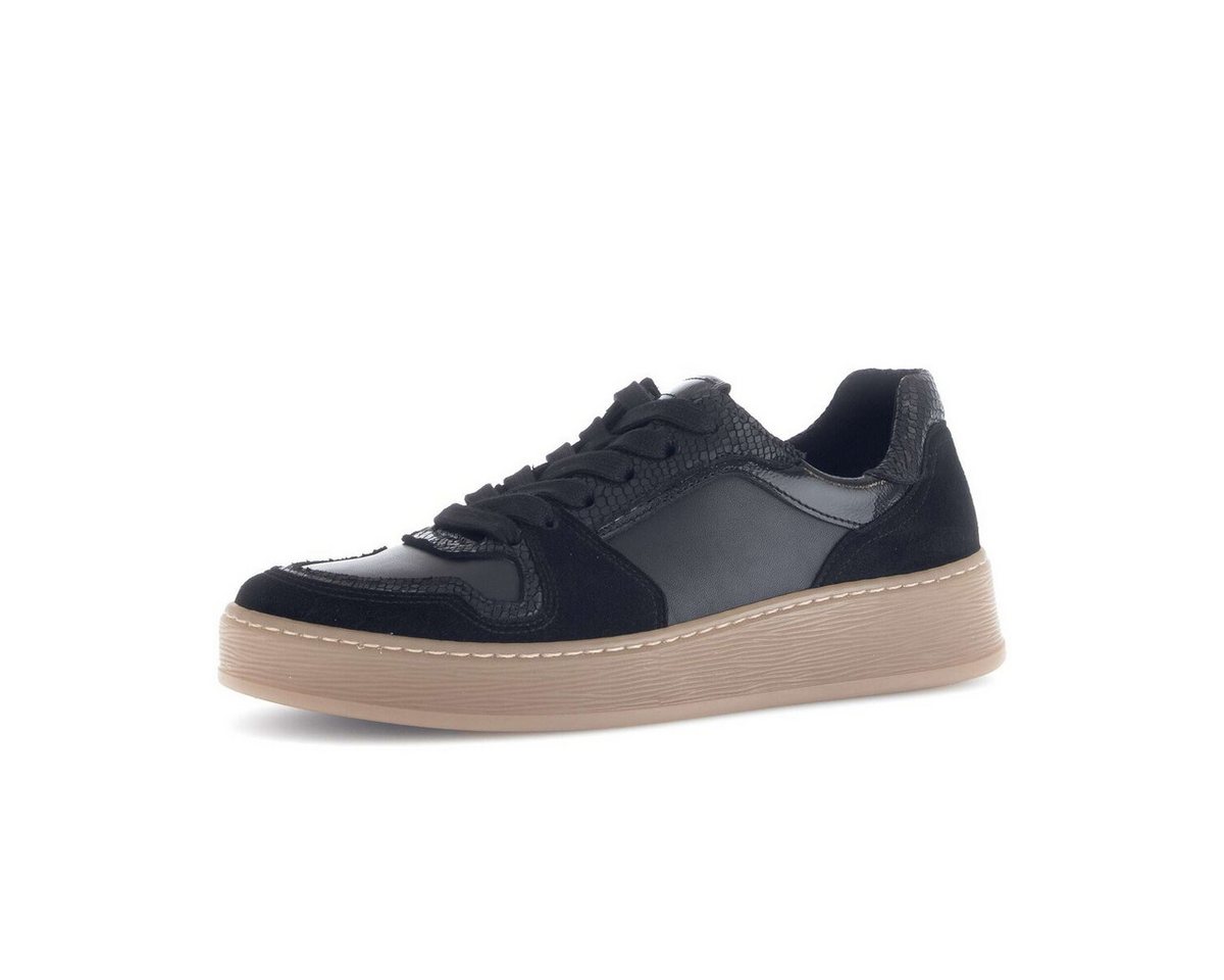 Gabor Sneaker low Materialmix Leder Sneaker (schwarz)