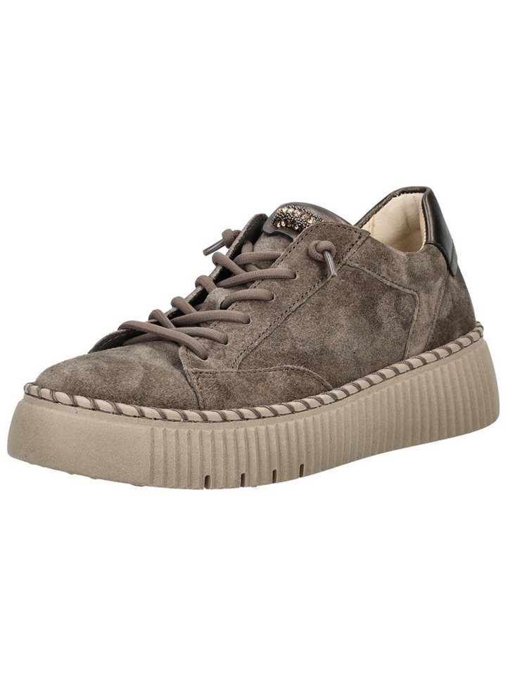 Gabor Sneaker Veloursleder Plateausneaker (braun/grau)