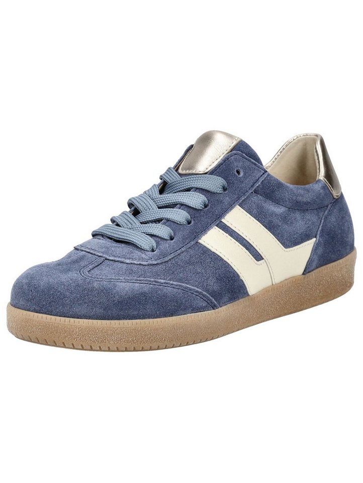 Gabor Sneaker Veloursleder Sneaker (weiß/blau)