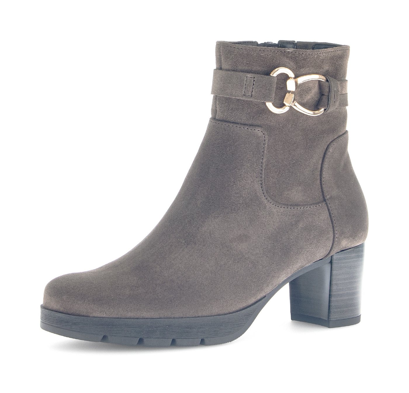 Gabor St. Tropez Stiefelette, Blockabsatz, Businessstiefelette mit Schmuckelement (beige)