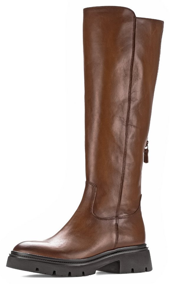 Gabor Stiefel, Blockabsatz, Langschaftstiefel mit bequemer Best Fitting-Ausstattung (braun)