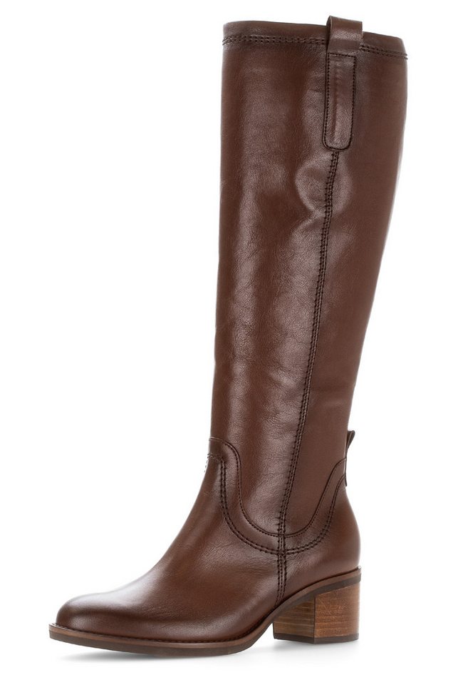 Gabor Stiefel, Blockabsatz, Langschaftstiefel mit Best Fitting-Ausstattung (braun)