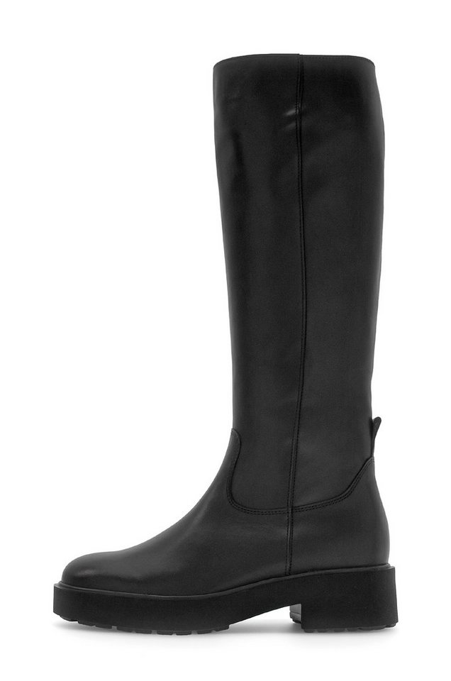 Gabor Stiefel, Blockabsatz, Langschaftstiefel, Reißverschlussstiefel mit Ziernähten
