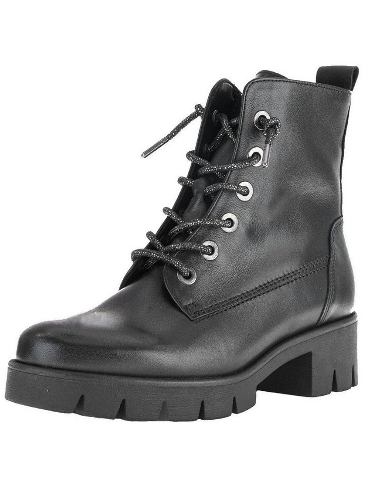 Gabor Stiefelette Leder Schnürstiefelette (schwarz)