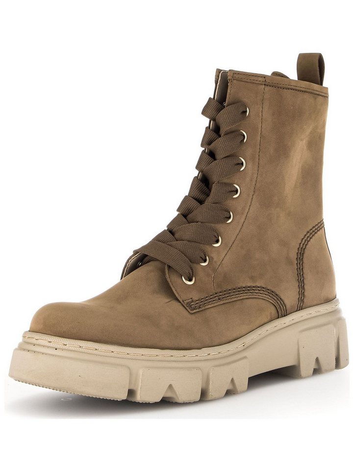 Gabor Stiefelette Nubukleder Schnürstiefelette (braun)
