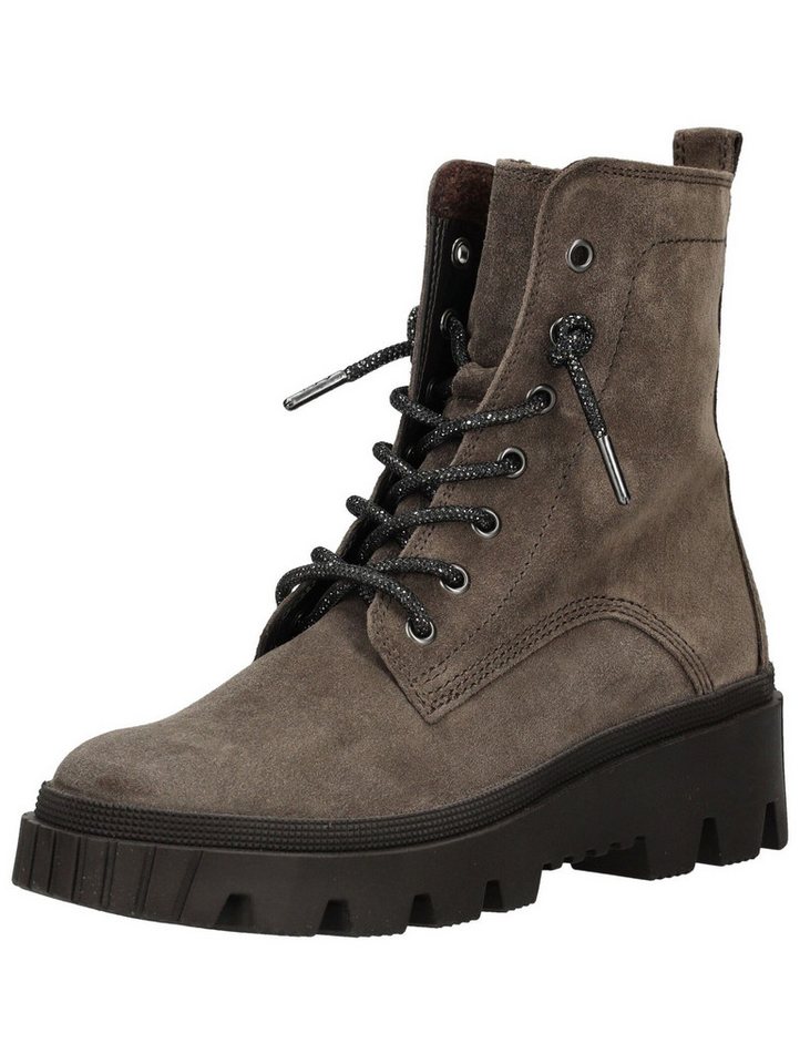 Gabor Stiefelette Veloursleder Schnürstiefelette (braun/grau)