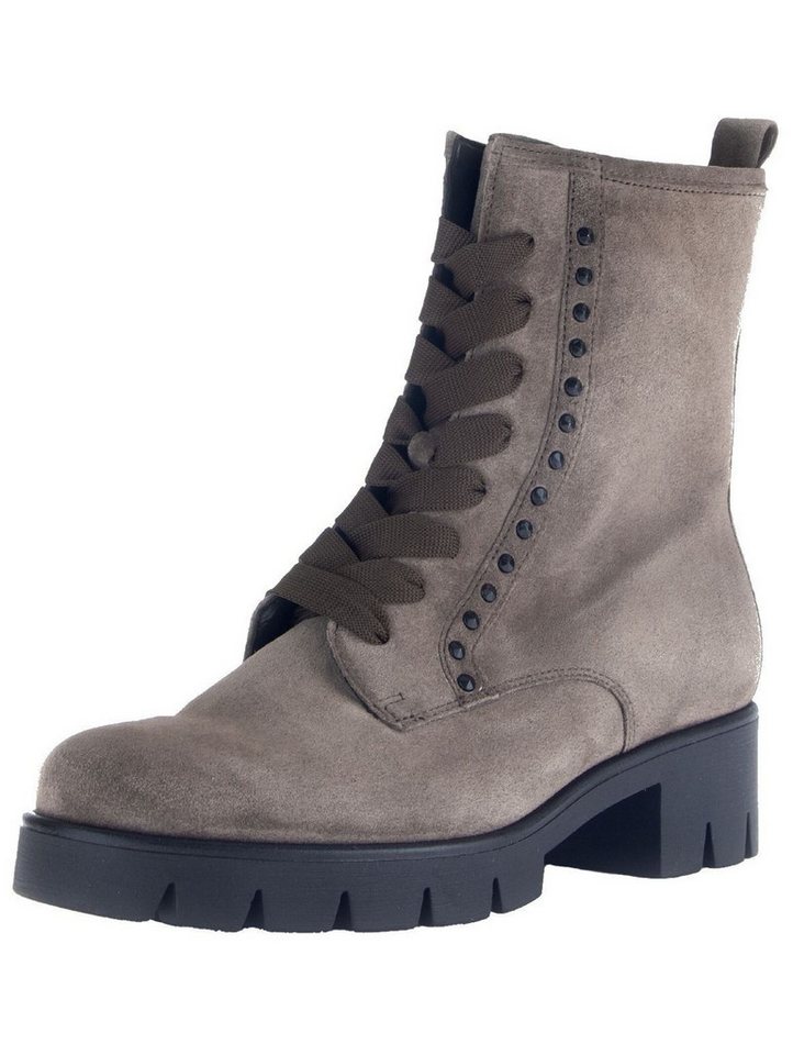 Gabor Stiefelette Veloursleder Schnürstiefelette (braun/grau)