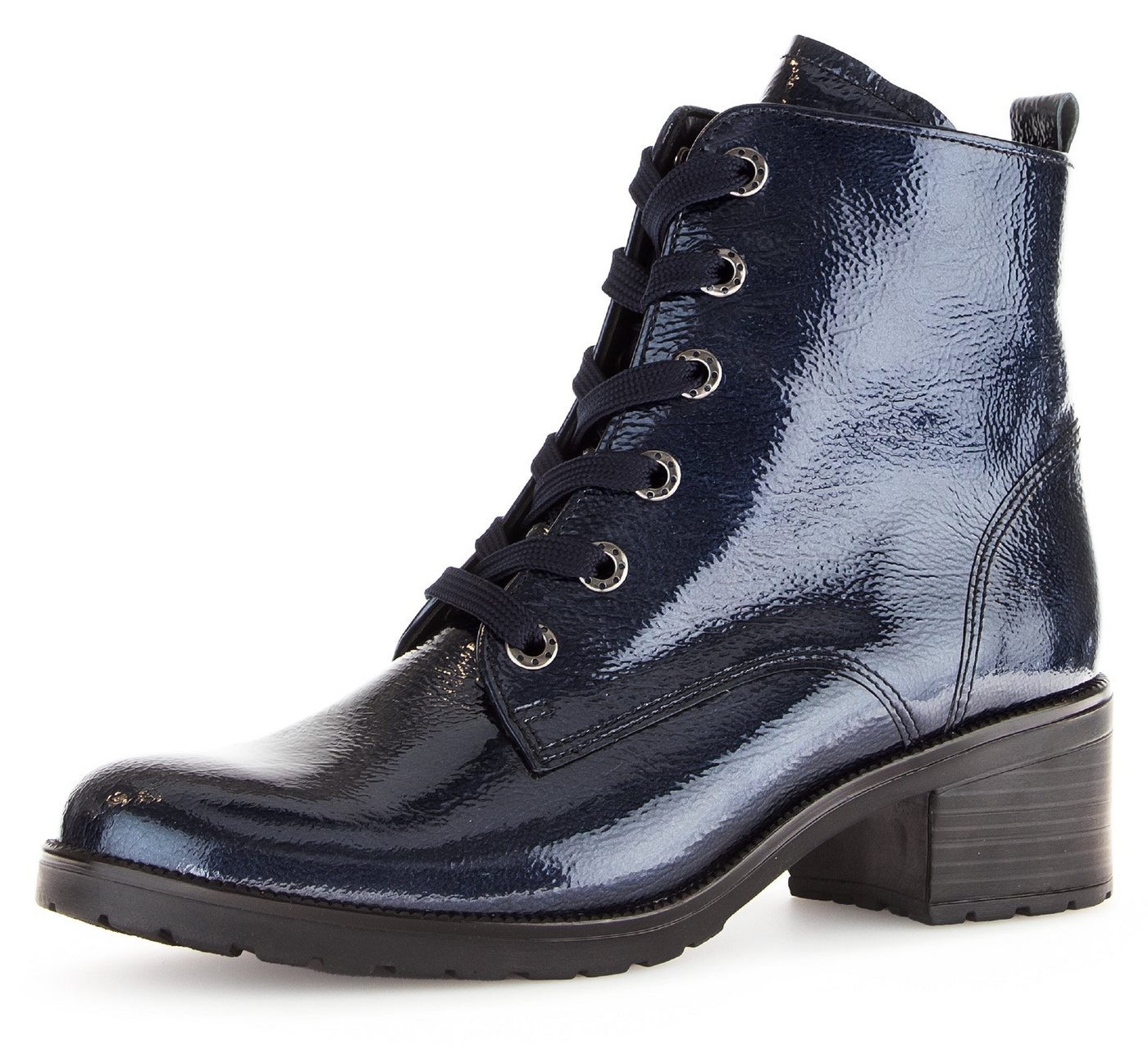 Gabor Tunis Schnürstiefelette, Blockabsatz, Schnürboots, Komfortschuh mit Anziehlasche, G-Weite