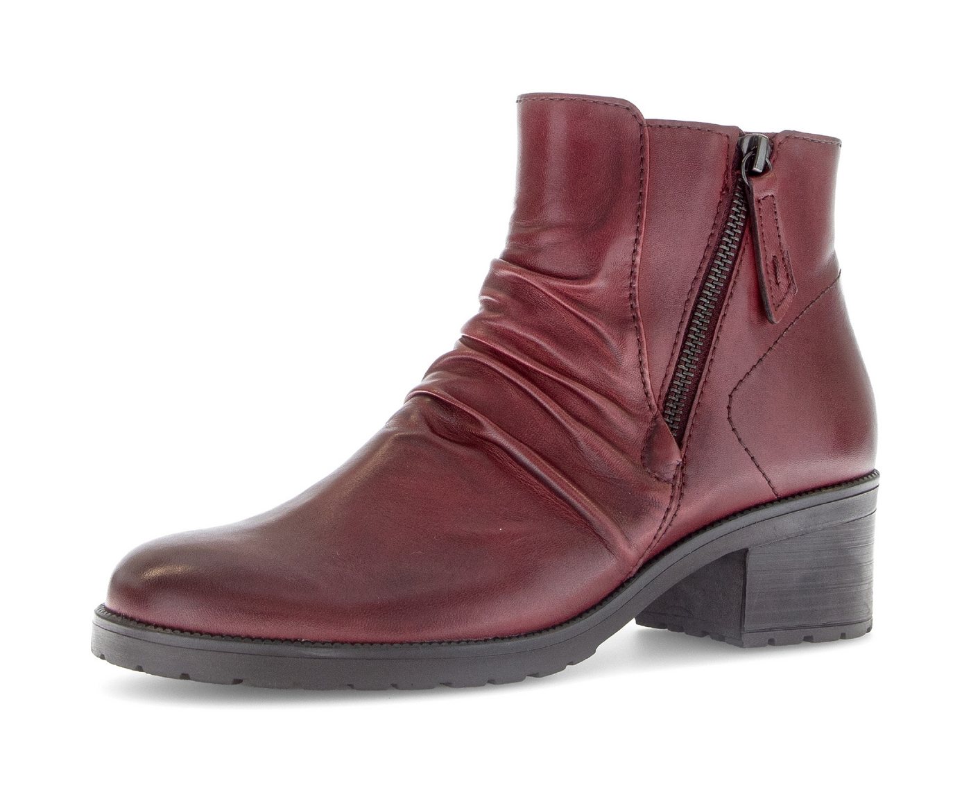 Gabor TUNIS Stiefelette, Blockabsatz, Ankleboots, Zierreißverschluss außen, Weite G (weit)