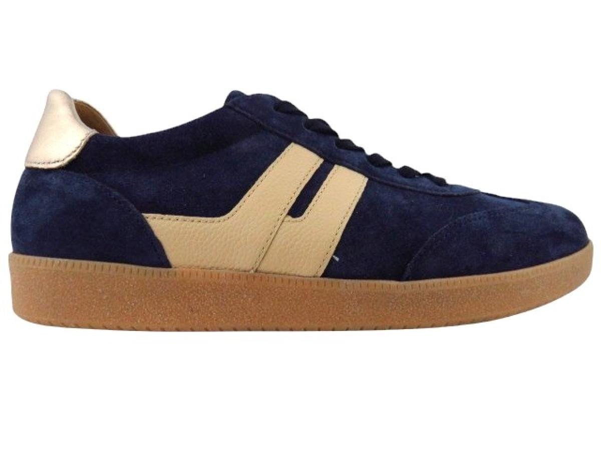 Gabor Velour marine sand Schnürschuh