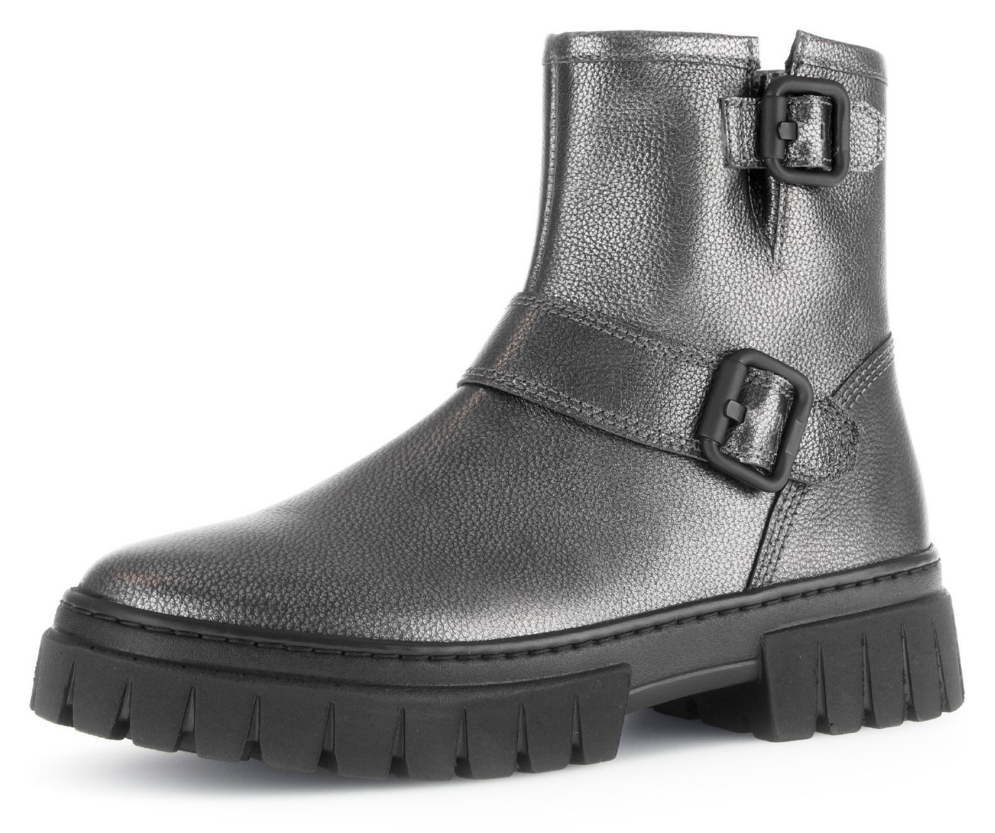 Gabor York Schlupfboots, Plateau, Stiefelette, Chunky Boots, Weite G, in Metallic-Optik