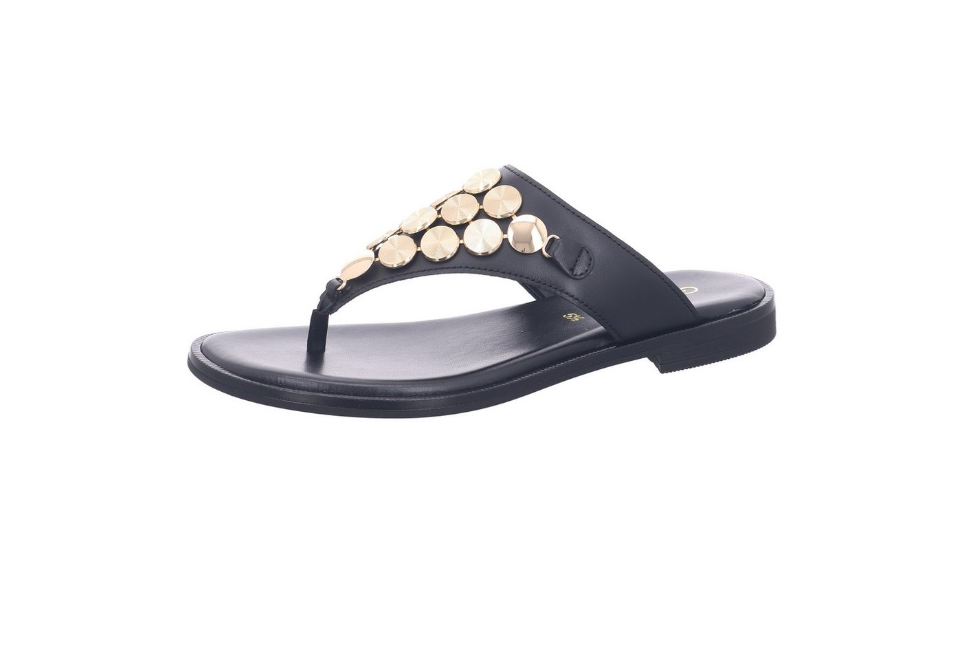 Gabor - Zehentrenner City - schwarz gold Pantolette