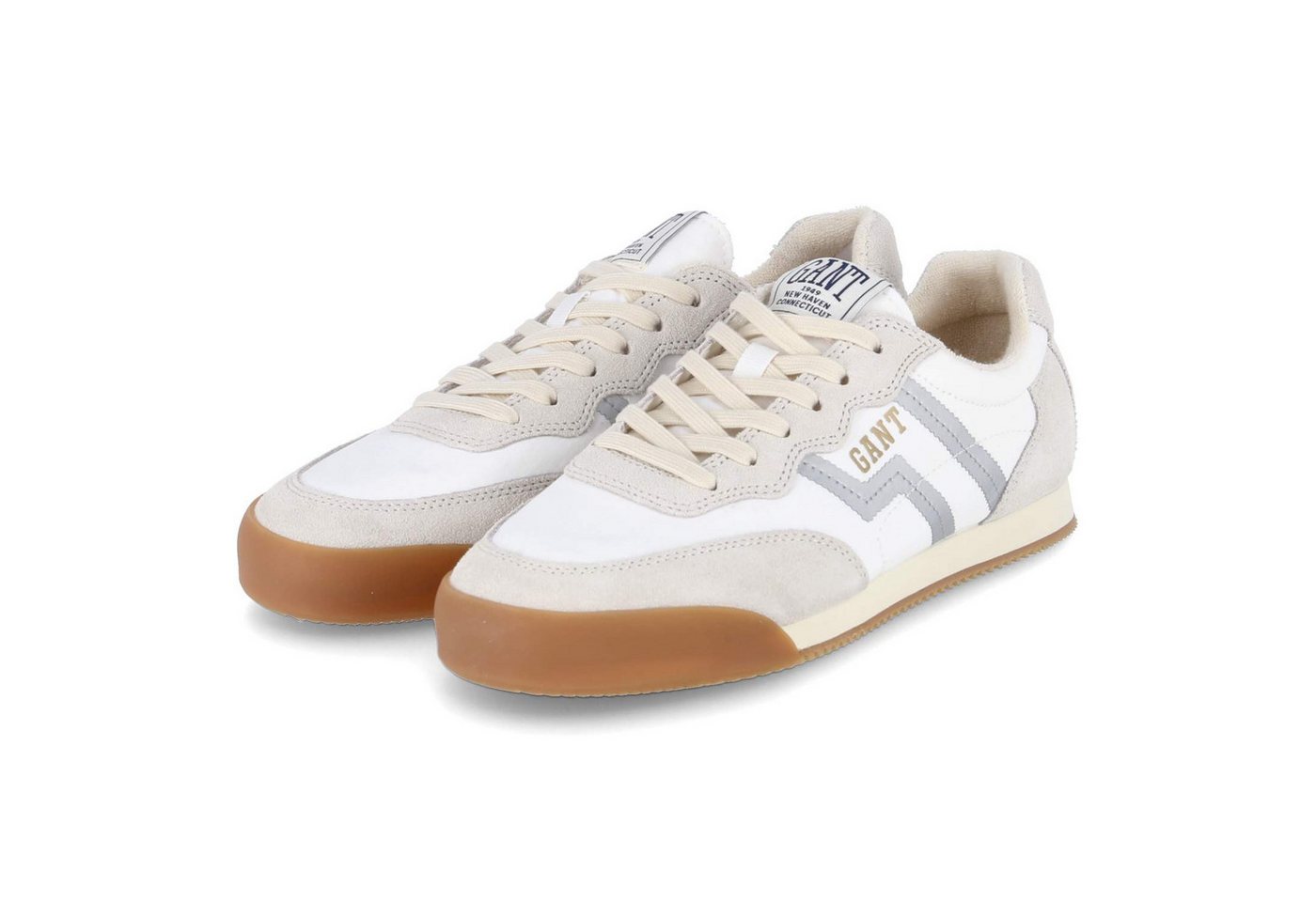 Gant 30533846/G29 Damen Leder & Textil weiss Schnürschuh