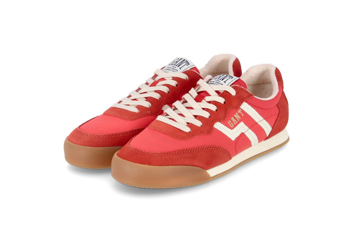 Gant 30533846/G51 Damen Leder & Textil rot Schnürschuh