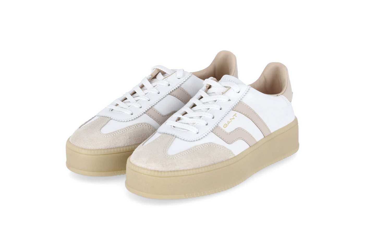 Gant 32531202/G265 Damen Leder weiss Schnürschuh