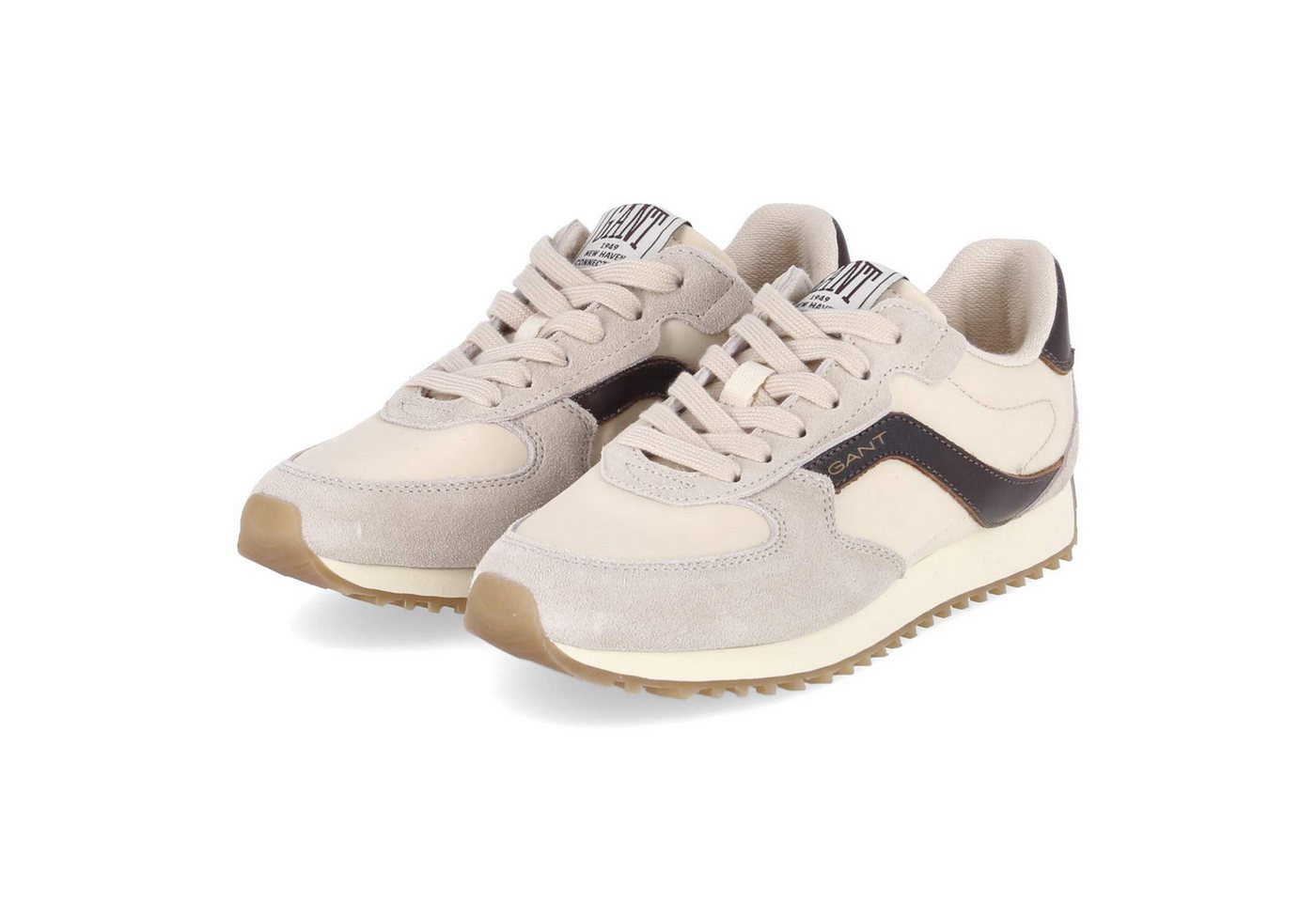 Gant 32533176/G113 Damen Leder & Textil beige Schnürschuh
