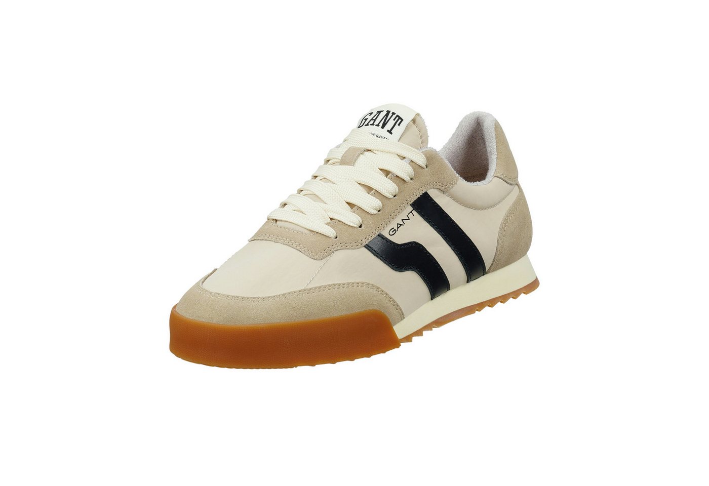 Gant Baylle Sneaker Retro Sneaker, Schnürschuh mit modischer Gummilaufsohle (beige)