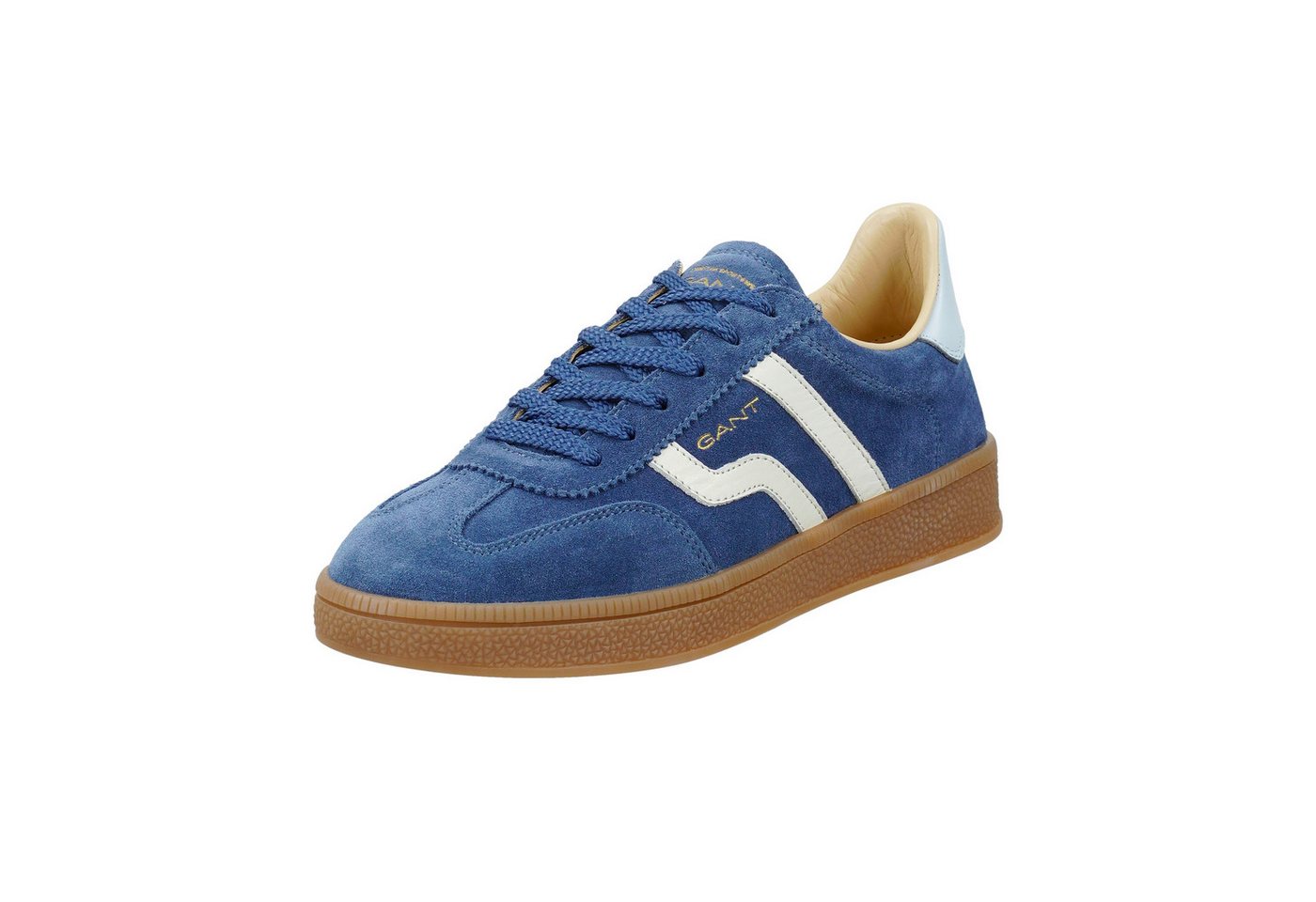 Gant Cuzima Sneaker Retro Sneaker, Schnürschuh mit Lederinnensohle (blau)