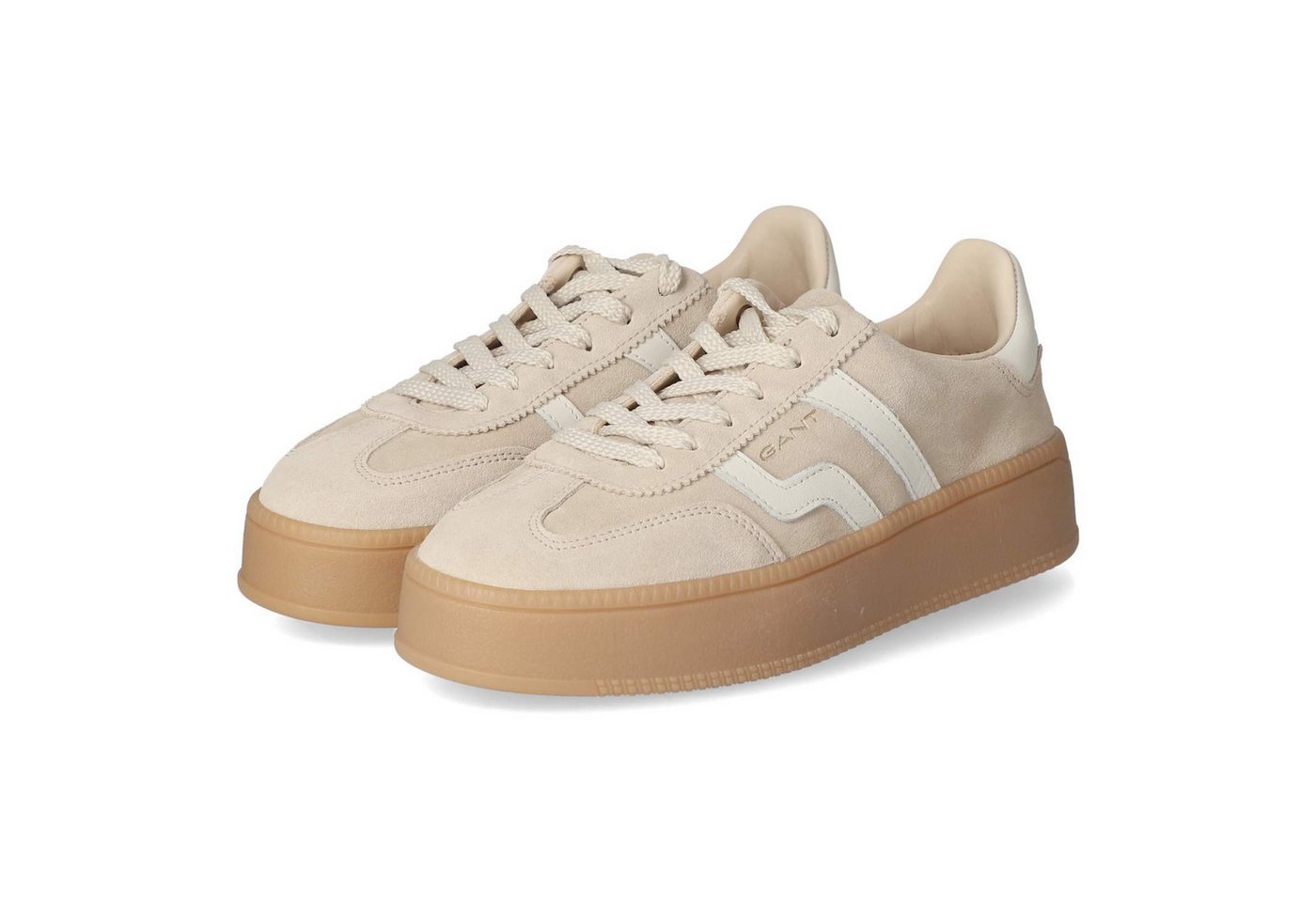 Gant 32533203/G871 Damen Rauleder beige-kombi Schnürschuh