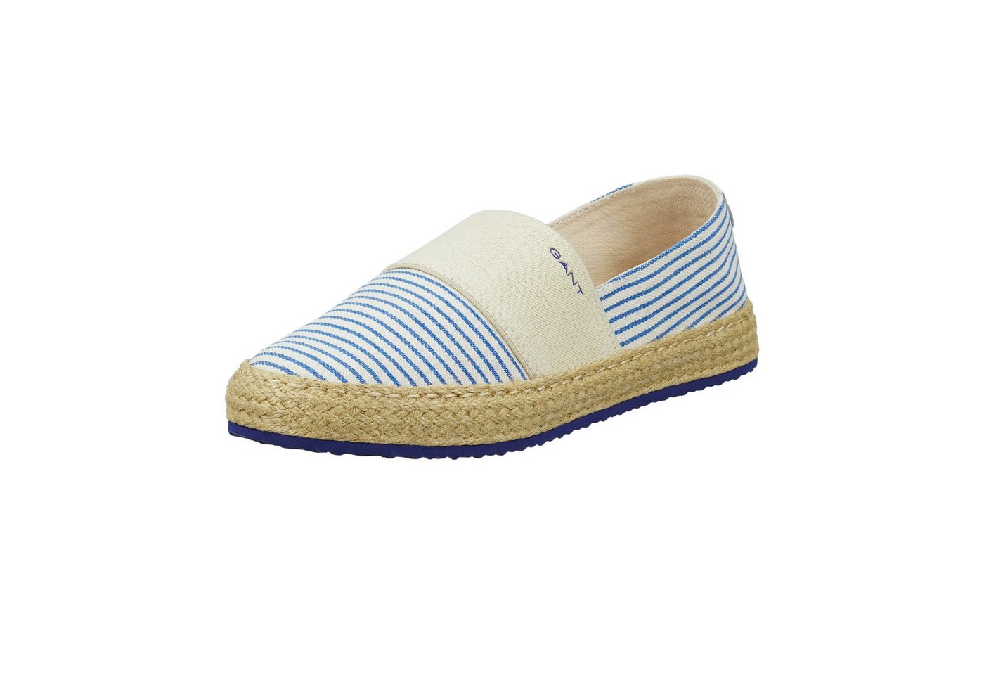 Gant RAFFIAVILLE Espadrille Slipper, Sommerschuh, Loafer zum Schlupfen (beige/blau)
