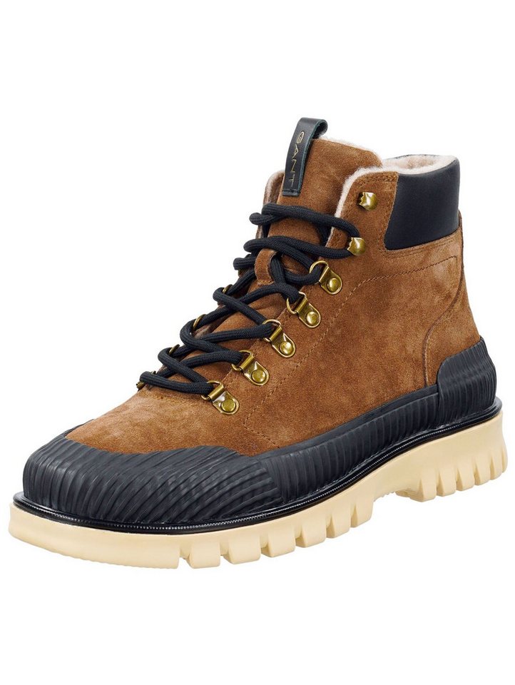 Gant Stiefelette Veloursleder Schnürstiefelette (braun)