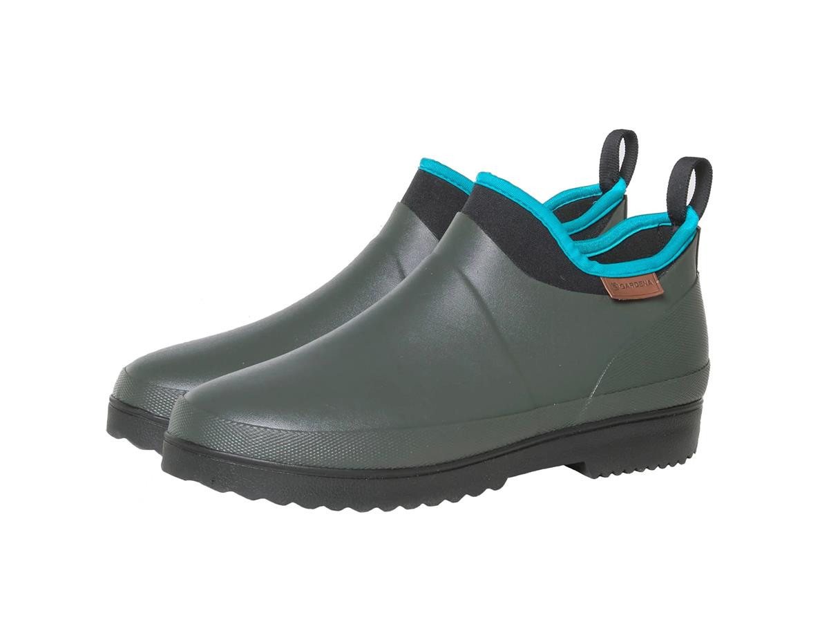 Gardena Gartenstiefel Low Cut Neopren Memory Foam Gr. 44 Gummistiefel mit Inlay, Kontrastsaum & Logo-Profilsohle